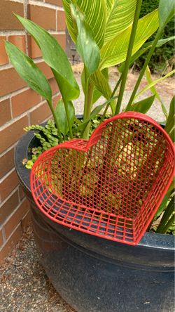 Red heart basket