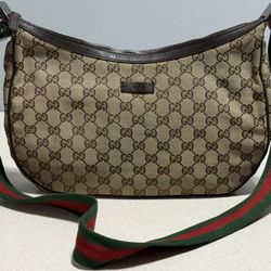 GUCCI GG Canvas Web Sherry Line Shoulder Bag