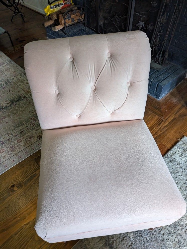 Stylish Light Pink Accent Chair
