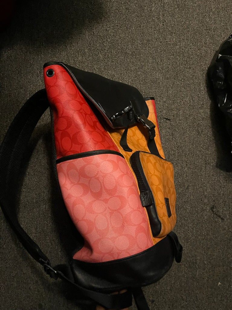 Coach Backpack Men Multi Color