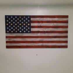19x37 Wooden Flag