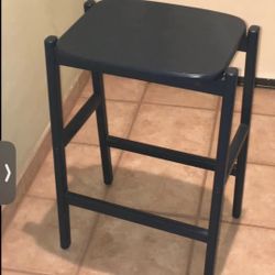 Blue Wood Stool /seat Chair 