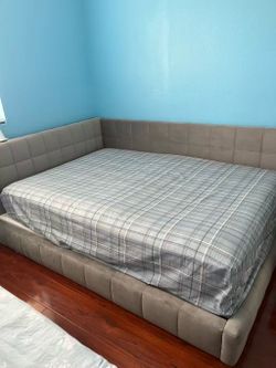 Full size bed frame and mattress