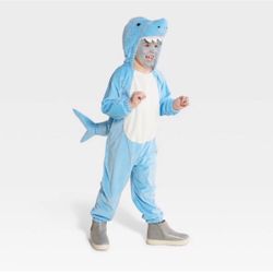 Toddler Shark Halloween Costume Jumpsuit 18-24M Cozy, Plush, Zippered