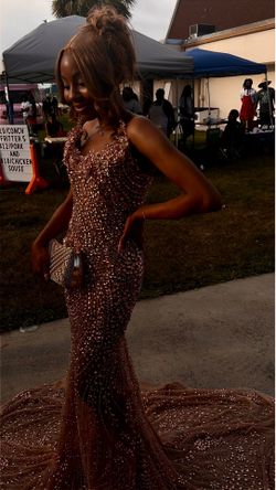Rose Gold Crystal Prom Dress - Original $3,000 (able to negotiate )