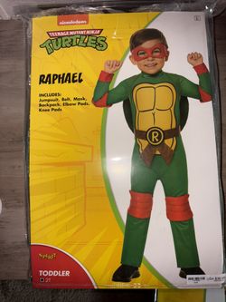 Toddler Size 2T Raphael Ninja Turtle Costume