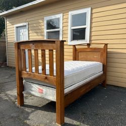 Twin Size Bed With Mattress 