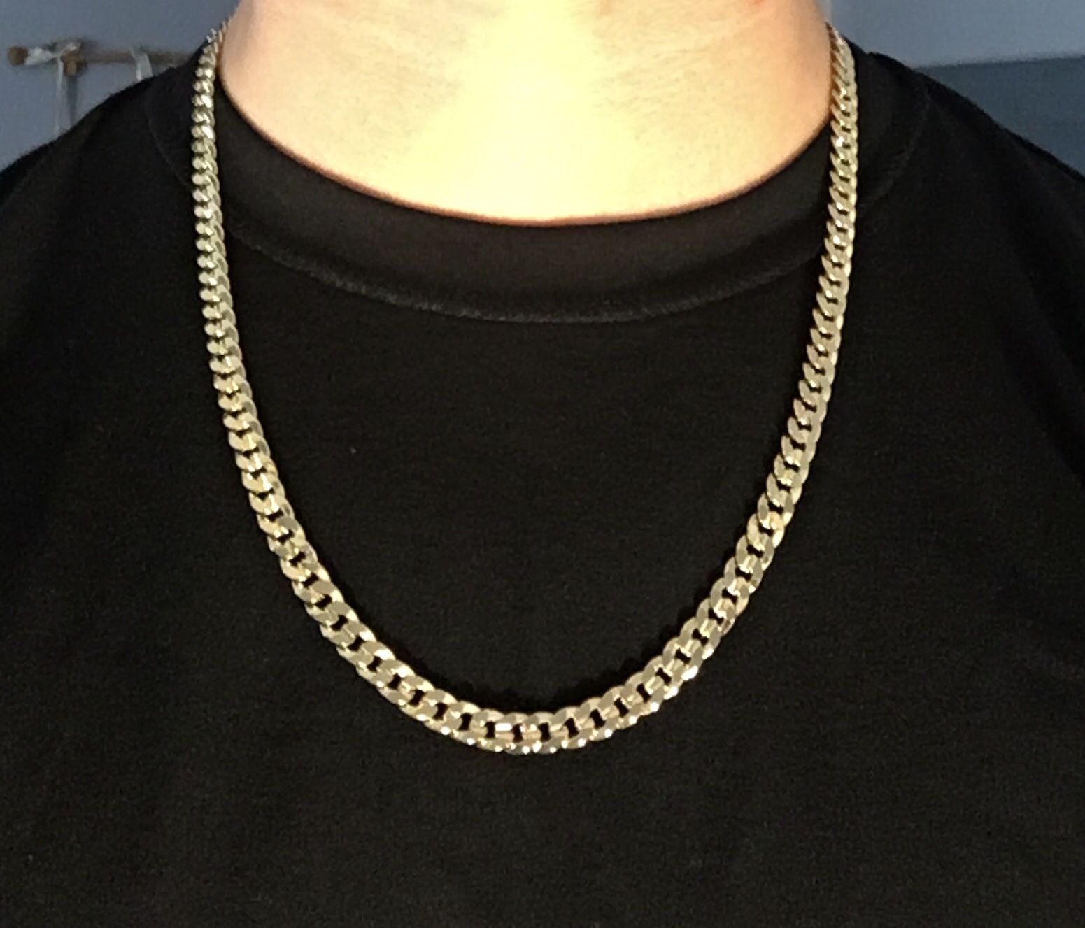 Gold Chain Cuban Link 24in 7mm