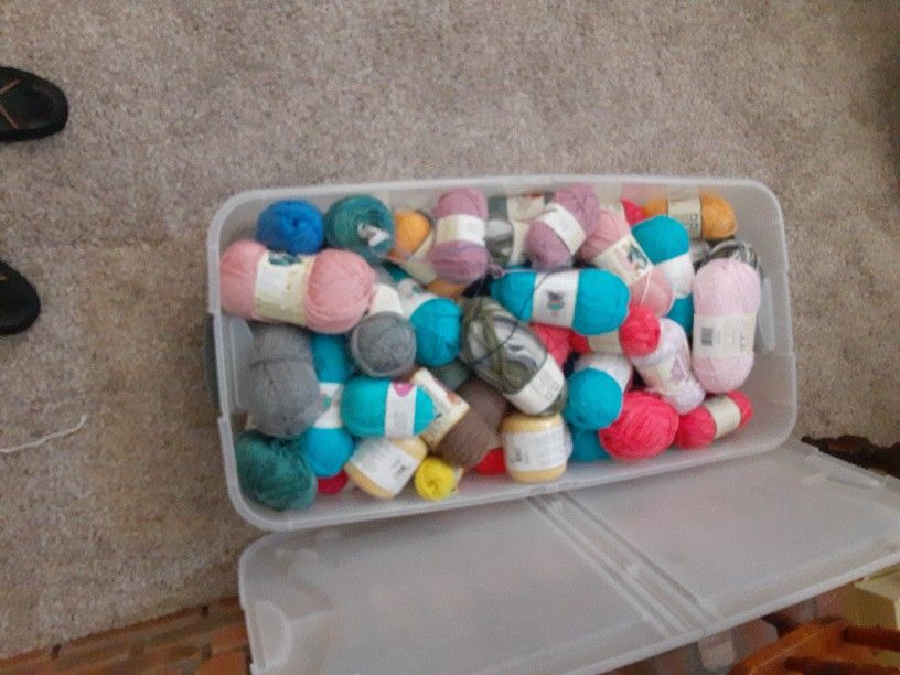 59 NEW SKEINS SOFT YARN. NEW