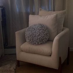 Cozy 1 Seater Light Beige Chair, Hardly Used! 
