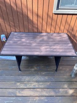 Outdoor deck table