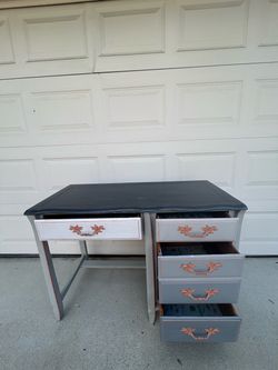 Vintage refinished Desk / vanity / writing desk