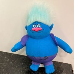 The Toy Factory Dreamworks Trolls 2016 Plush Blue Hair Doll Stuffed Toy … 