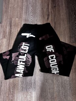 Brown and black assali x alocs sweats size size small fits L well