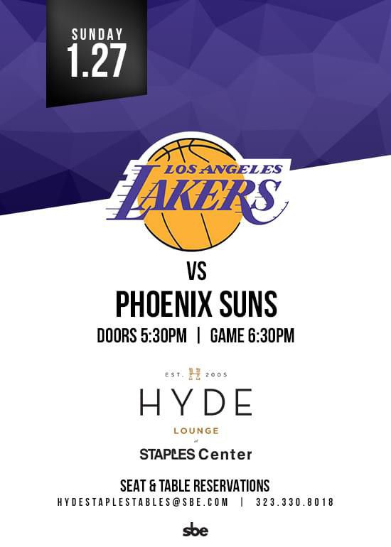 LAKERS  VS  SUNS AT T-MOBILE ARENA ON THE  5TH AND  6TH 