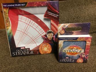 Doctor Strange plate and coaster set