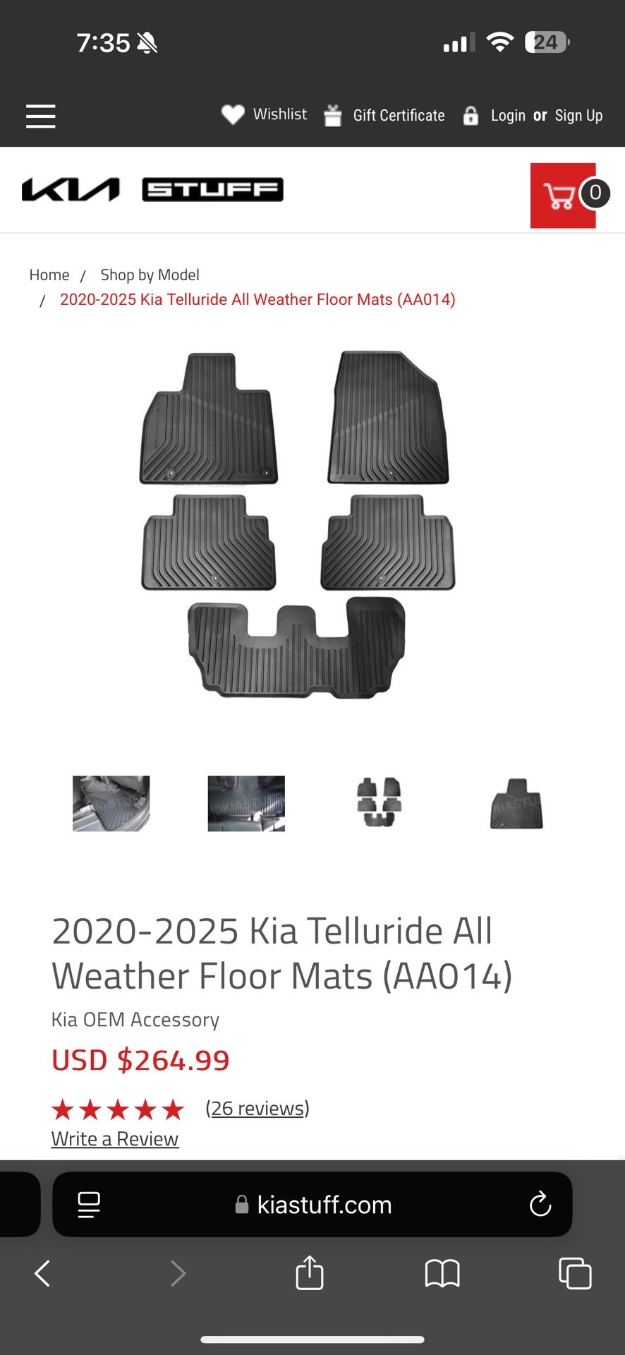 Kia Telluride Floor Mats