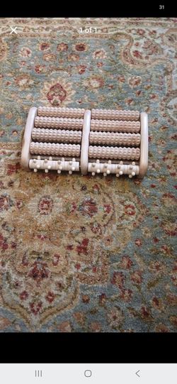 Wooden Dual Foot Roller Massager