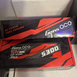 Gens Ace G-Tech Smart 3S LiPo Battery 60C (11.1V/5300mAh) with an EC5 connector. 