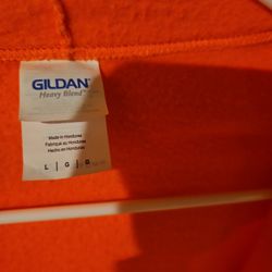 Hoddie LG NEW BRIGHT ORANGE GREAT FOR HUNTING 