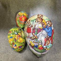 Vintage Paper Mache Egg Containers Germany 
