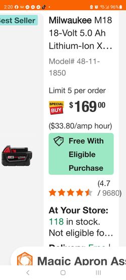 Milwaukee 18V LITHIUM XC5.0 new