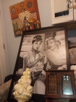 Framed Black and White Pop Art Print