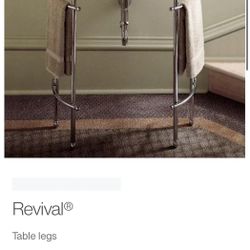 Antique Kohler Revival Pedestal Sink W/ Metal Legs