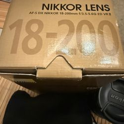 Nikkor Lens 18-200 DX VR F/‘3.5-5.6GED