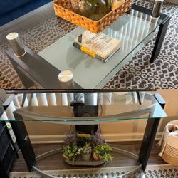Coffee Table and TV Stand  Metal and glass  Need going ASAP  $60.00 X Both 
