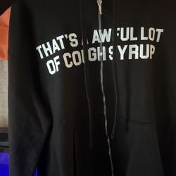 Cough Syrup Zip Up Jacket Size Large