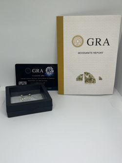 Moissanite 1 Carat VVS GRA Earrings 5mm