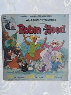 Walt Disney Story Of Robin Hood Antique Book 