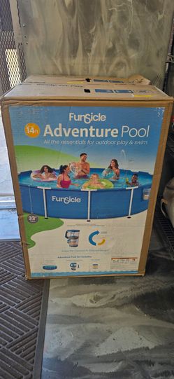 Funsicle 14 foot above ground swimming pool with filter