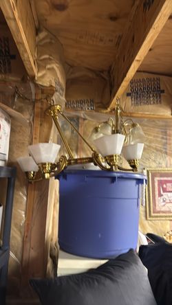 Brass chandelier