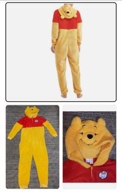 Vintage Disney Winnie The Pooh Costume Adult Size small/medium Pajama For Winter Cozy used once