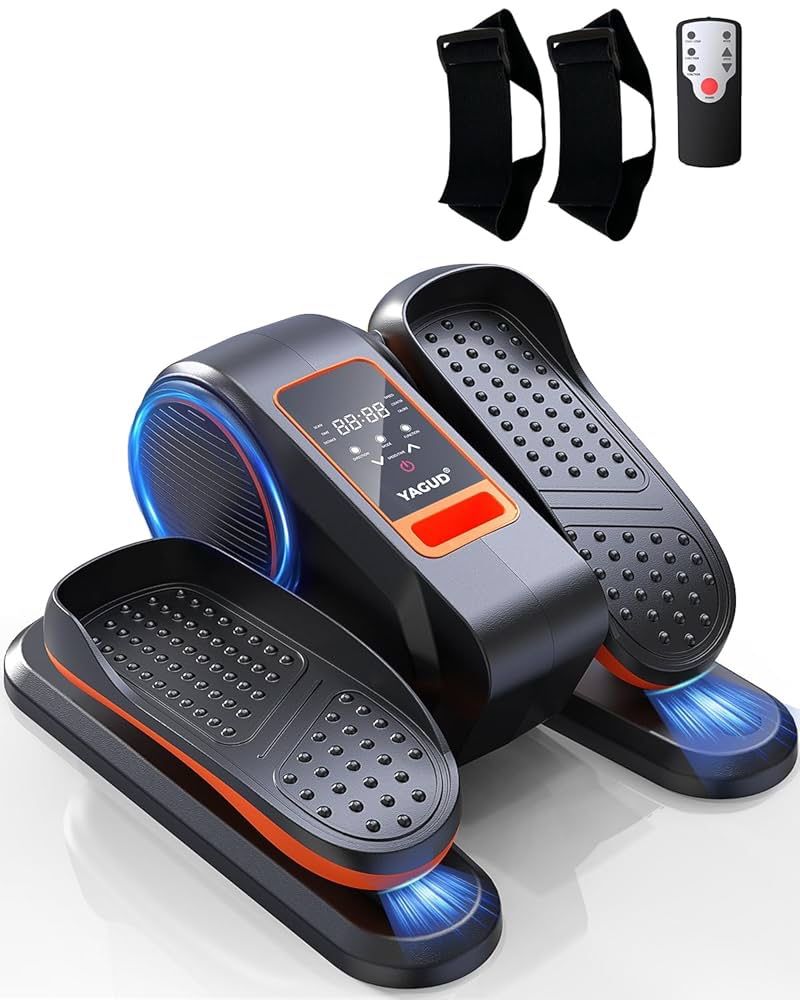 Under Desk Machine, Leg Exerciser for Senior, 12 Adjustable Speeds Quiet and Portable Seated Pedal Exerciser for Training with Remote Contro