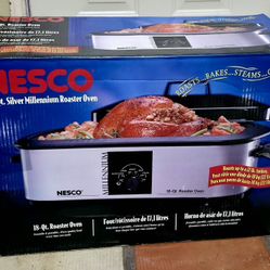 Nesco 18qt Roaster Oven Silver Non-Stick 4808-47-30