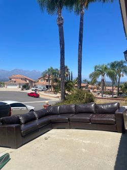 Bernhardt Leather Sectional Sofa