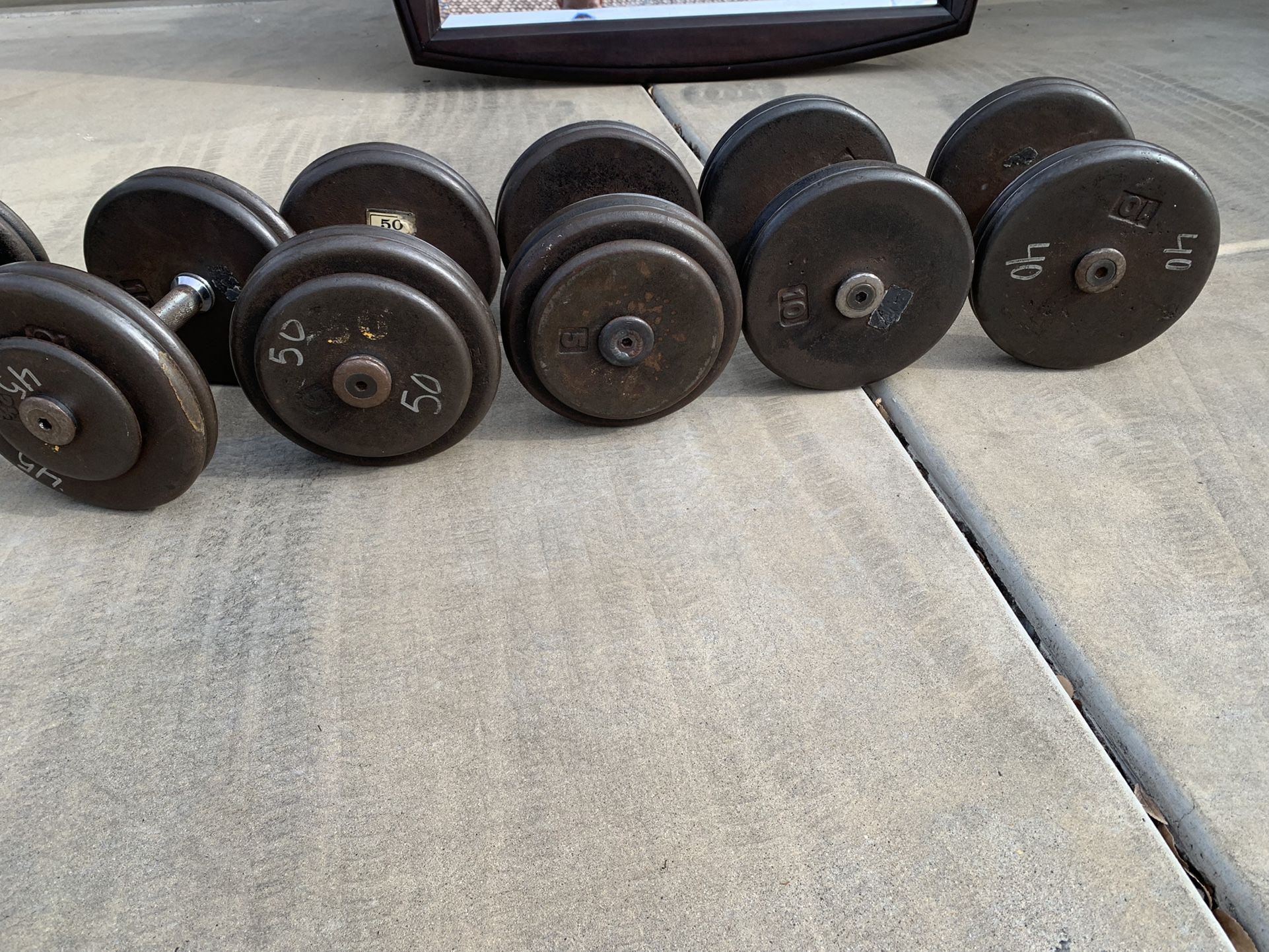 Used Pair of 40,50lb Dumbells