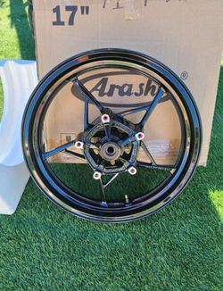 Gloss Black Front Wheel Rim Compatible with Kawasaki Ninja 500 5QOR Z500 SE 2024-2025