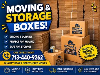 Moving Boxes All Sizes Available