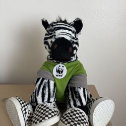 Build a Bear Workshop Zebra World Wildlife Fund Plush Stuffed Animal WWF