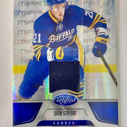 Drew Stafford 2011 Certified Mirror Blue Game-Worn & /99 Card