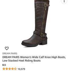 8.5 Amazon Brown Winter Boots Fur Inside 