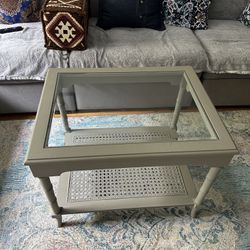 Coffee Glass  Table, End Table Solid Wood 