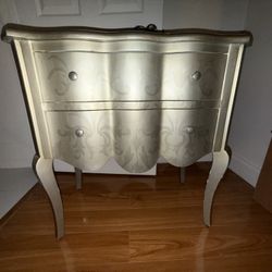 Vintage Style Curved Accent Cabinets 