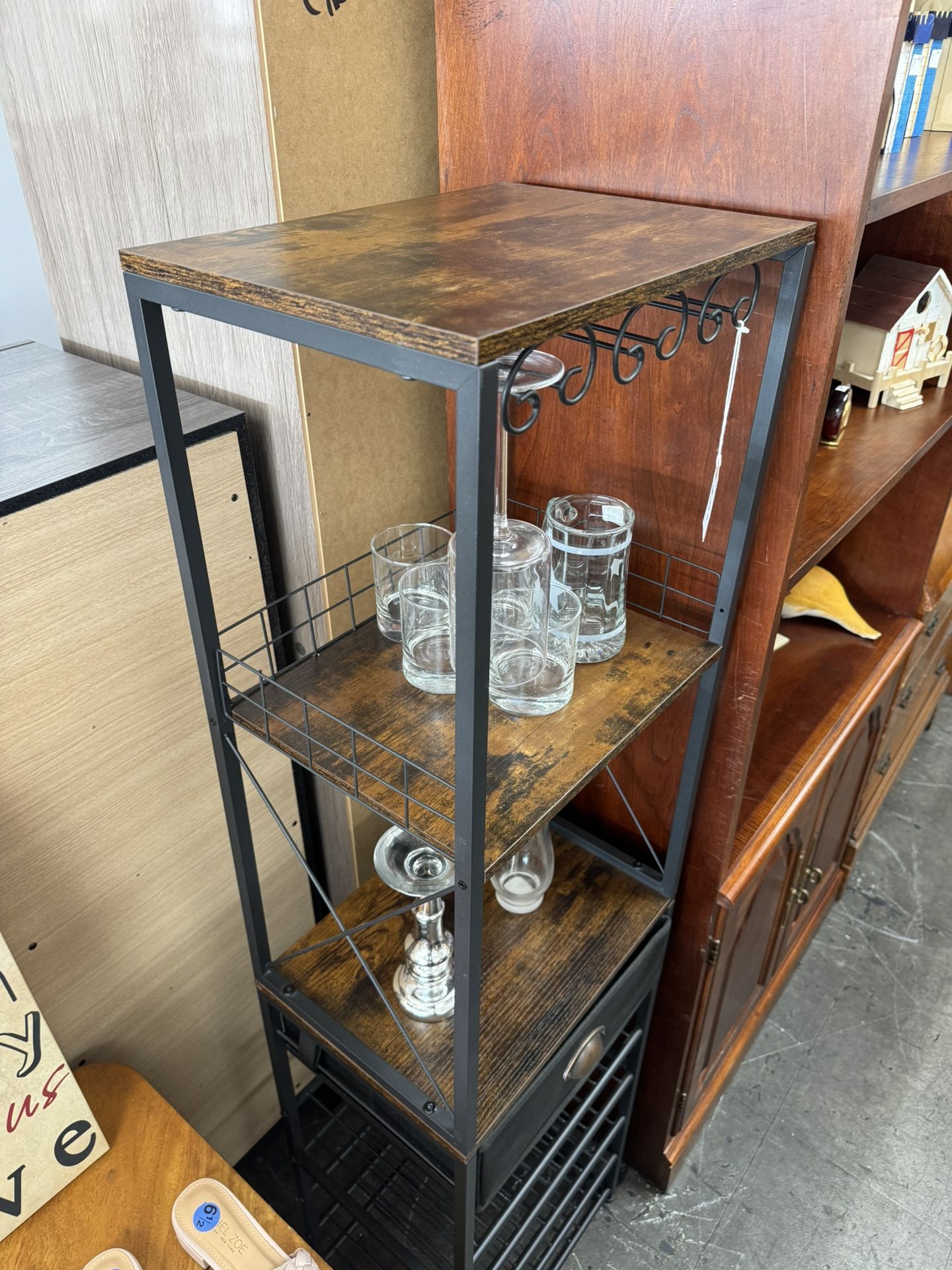 Wine Rack, Coffee Bar Cabinet, Storage Drawer Home Bar