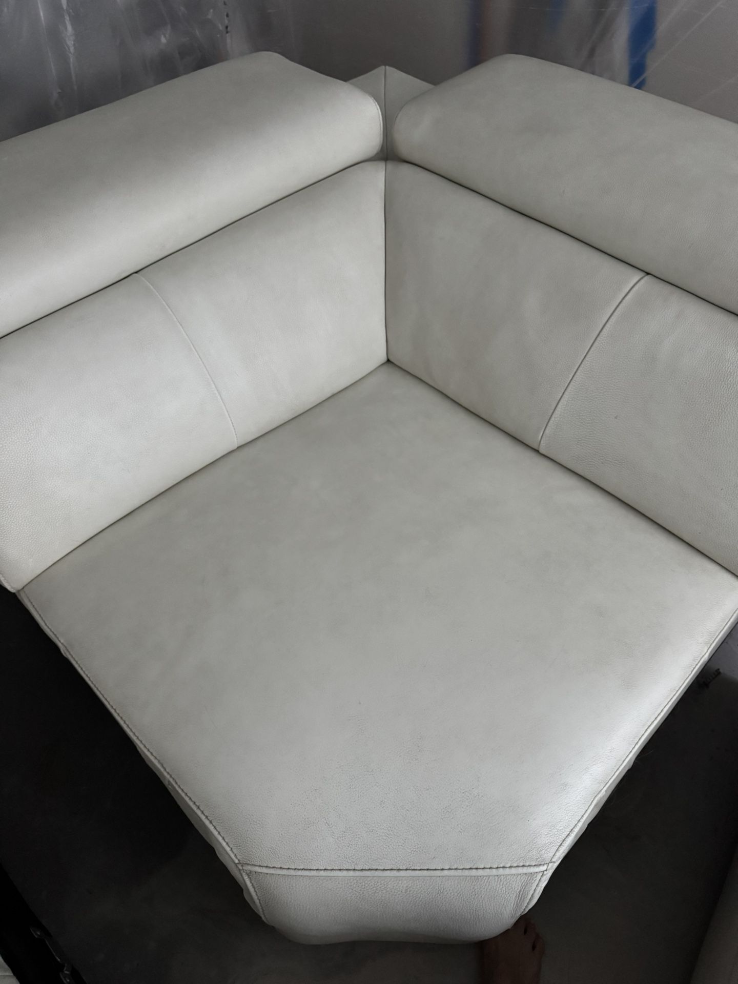 Top Grain Leather Z gallerie Reclining Sectional Sofa