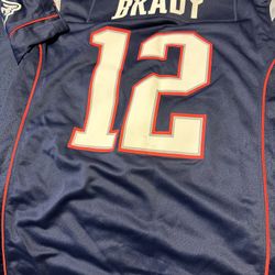 Tom Brady Blue Super Bowl Jersey New 